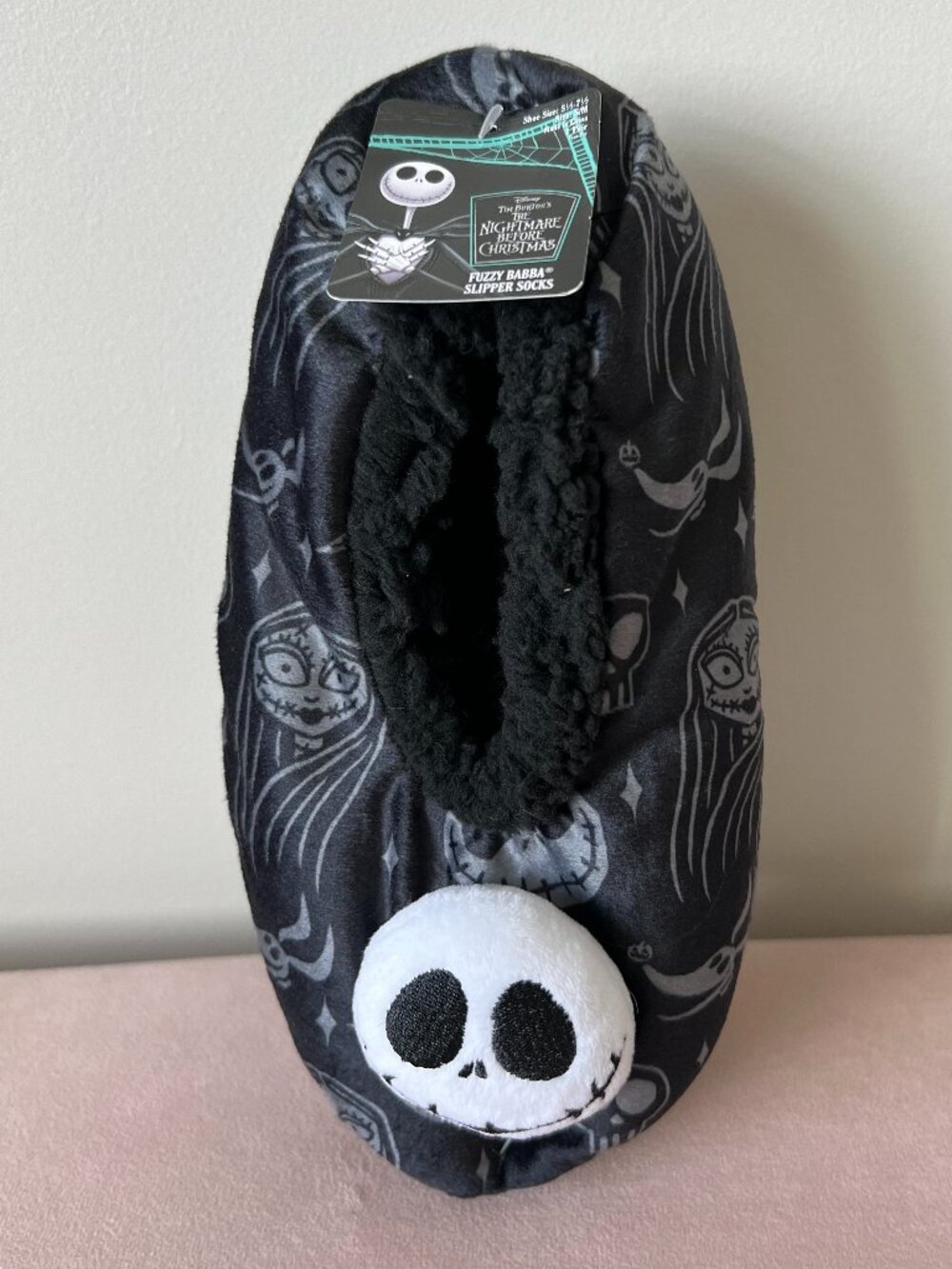 NWT Jack Skellington Fuzzy Babba Slipper Socks